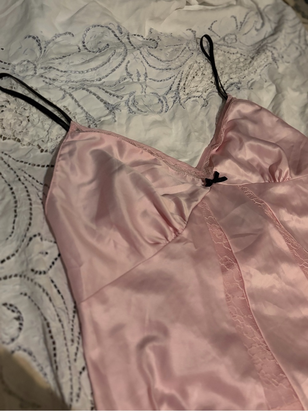 Y2K Rosewater Petal Pink Dreamy Balletcore Coquette Bow Dreamy Pink and Black